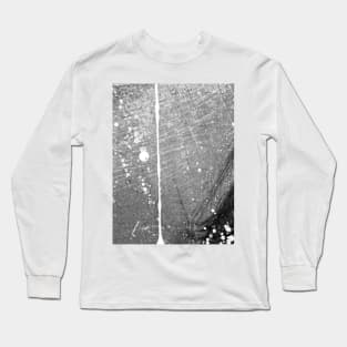 Abstract Black and White Grey Paint Metal Weathered Texture Long Sleeve T-Shirt